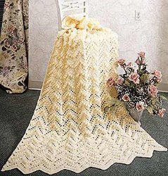 Popcorn Ripple Crochet Afghan