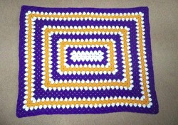 Rectangle Granny Square Baby Blanket Pattern