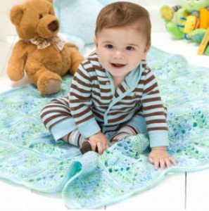 Seaside Squares Baby Blanket