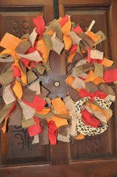 Autumn Burlap Tie Wreath