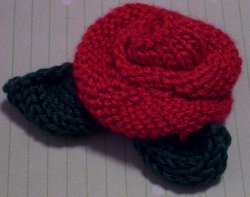 Beautiful Knitted Rose
