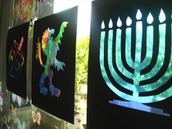 Chanukah Stained Glass Windows