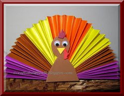 Colorful Origami Paper Turkeys