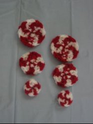 Crochet Peppermint Candy Ornament