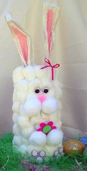 Fluffy Bunny from Recycled Container