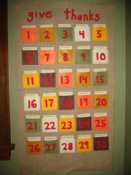 Give Thanks Calendar for the Kids