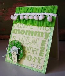 Green Embellished Mother's Day Card