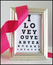 I Love You Eye Chart
