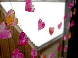 Melted Crayon Heart Garland