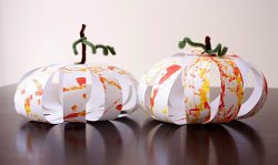 Paper Pumpkin Globes 