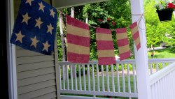 Burlap Star and Stripes Bunting