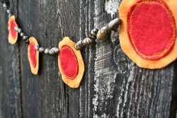 Pine Cone and Felt Garland