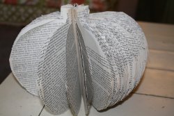 Recycled Book Pumpkin
