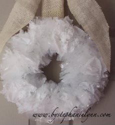 Recycled Shopping Bag Wreath