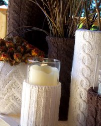 Recycled Sweater Vases