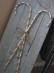 Rustic Twine Candy Cane Display