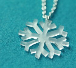Shrinky Dink Snowflake Necklace