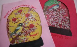 Snow Globe Valentines Cards