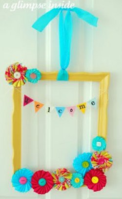 Custom Summertime Frame Wreath