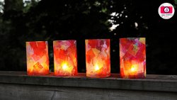 Easy Kids Tissue Paper Lanterns