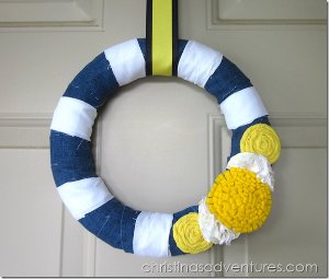 Nautical Navy Summer Wreath