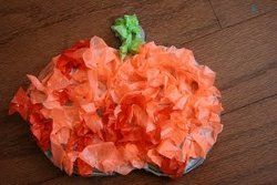 Tissue Paper Witches and Pumpkins