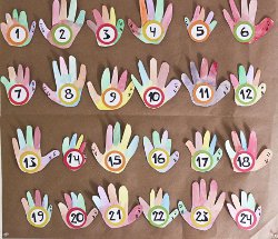 Turkey Hands Advent Calendar