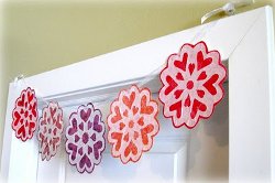 Valentine Snowflake Garland from Coffee Filters