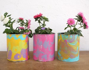 Hand-Painted Flower Pots