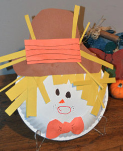 Paper Plate Scarecrow Face 