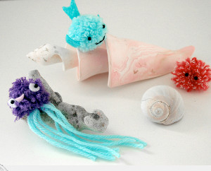 Precious Pom Pom Sea Creatures Craft