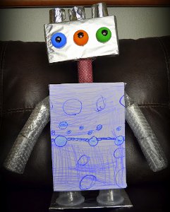 Craft Ideas Recycled Materials on Robot Buddy 3000   Allfreekidscrafts Com