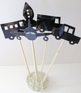 Planes, Trains and Spaceships Shadow Puppets