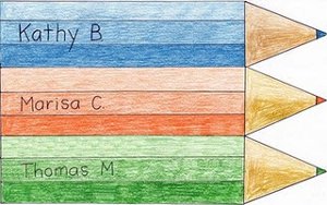 Colored Pencil Classroom Labels