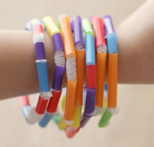 Colorful Straw Bead Bracelet