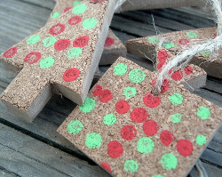 Dollar Store Cork Ornaments