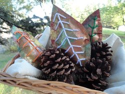 Glitter Paper Leaves