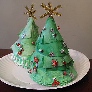 Paper Plate Christmas Trees
