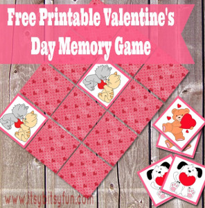 Printable Valentine Memory Game