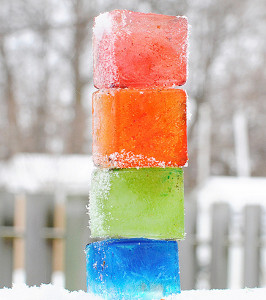 Rainbow Cubed Ice