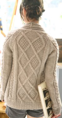 Knitting: pattern substitution, worsted weight wool, guage