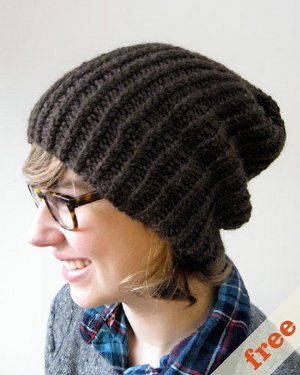 Free Knitting Pattern - Taos Slouch Hat from the Hats Free