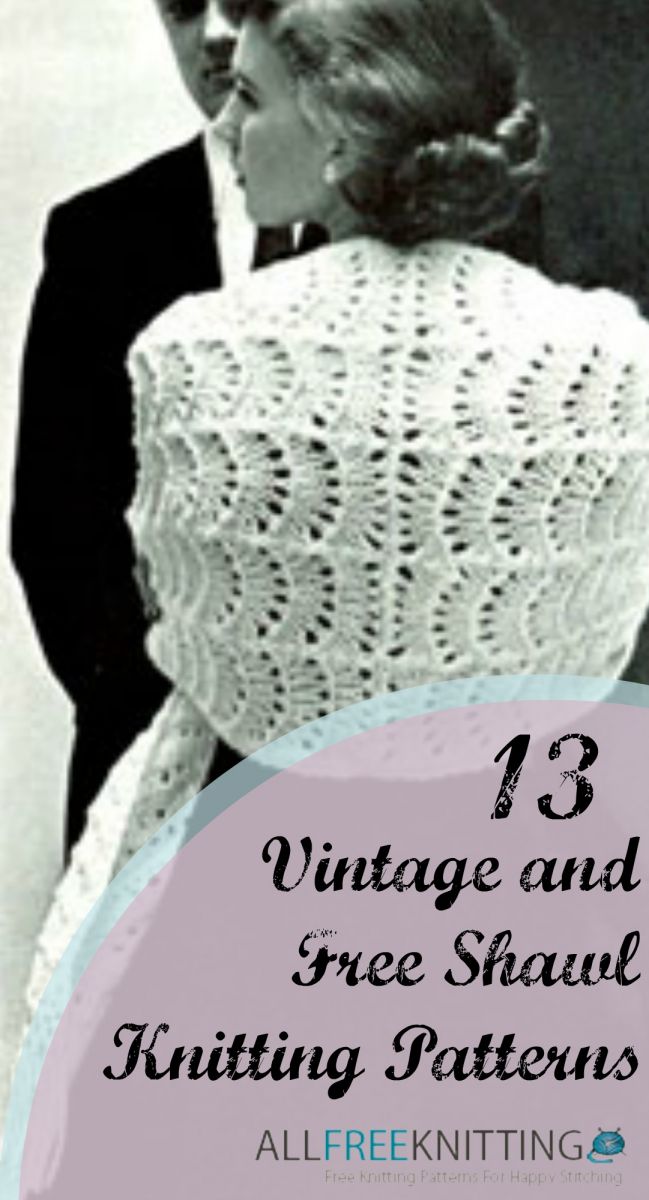 13 Vintage and Free Shawl Knitting Patterns | AllFreeKnitting.com