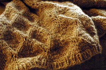 Embossed Diamonds Afghan