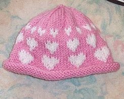 I Love You Hearts Knit Hat