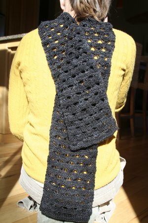 Honeycomb Cluster Scarf AllFreeKnitting.com