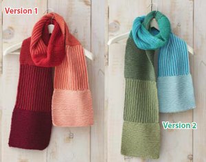 Shifting Colors Dishcloth Scarf