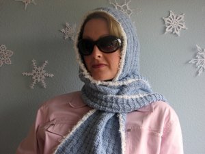 Winter Elegance Hooded Scarf