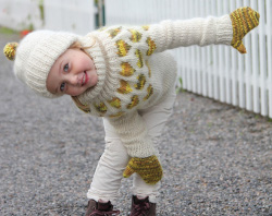 I Heart You Sweater, Hat, and Mitten Set