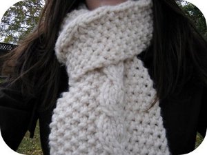 Super Bulky Two Ball Scarf AllFreeKnitting.com